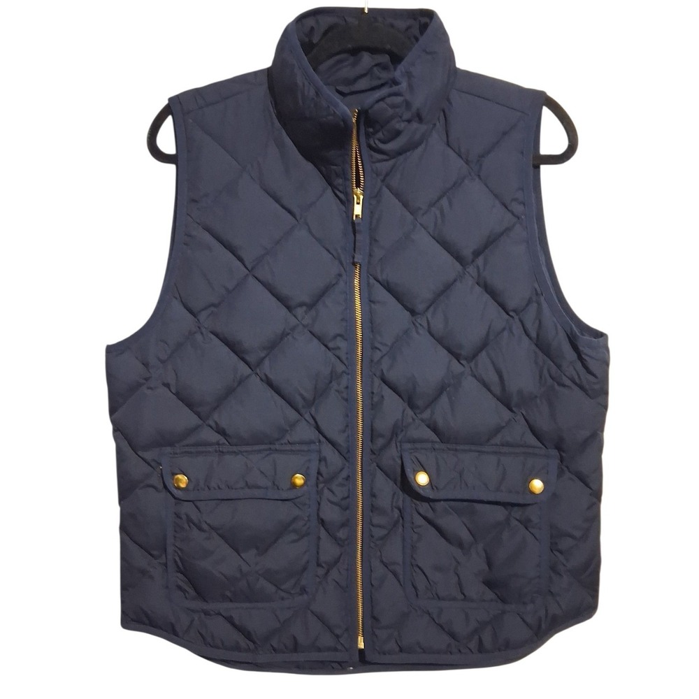 J. Crew Quilted Down Feather Puffer Gorpcore Outerwear Vest Womens Size Large